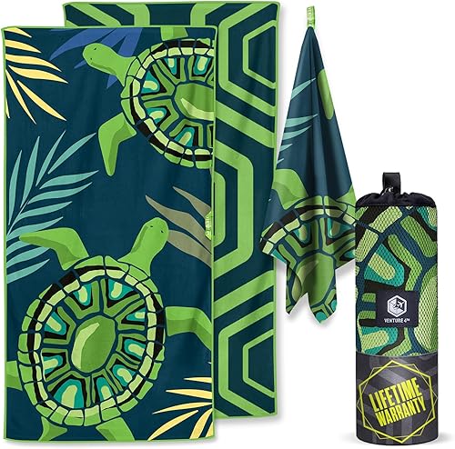 Vista 175 de VENTURE 4TH Toalla de playa de microfibra: secado rápido, compacta, sin arena, absorbente, a prueba de arena y ligera, perfecta para camping, playa