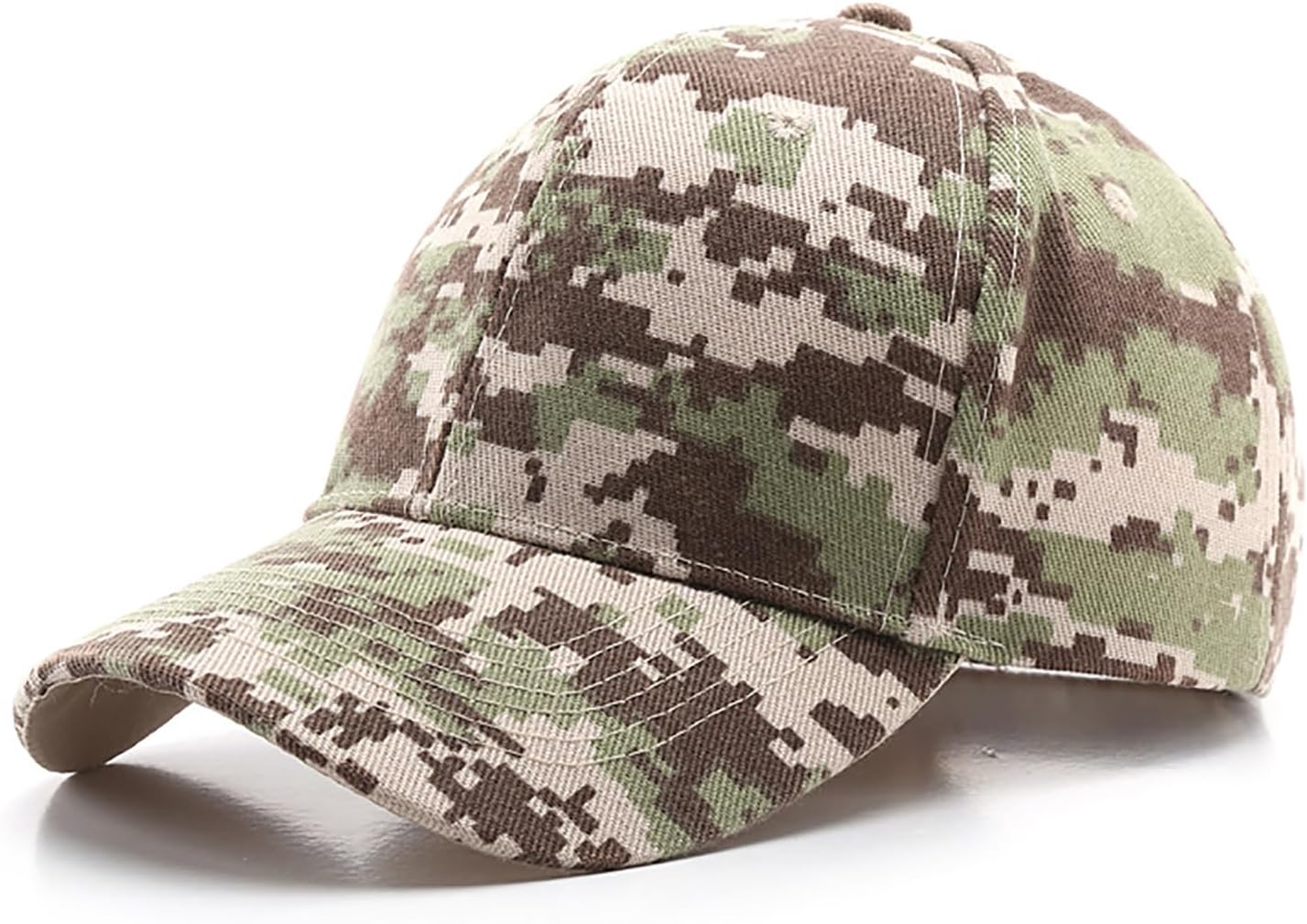 4 Pack Camo Baseball Caps, Unisex Structured Plain Baseball Hats, Army Military Camouflage Hat for Sport Tactical Game