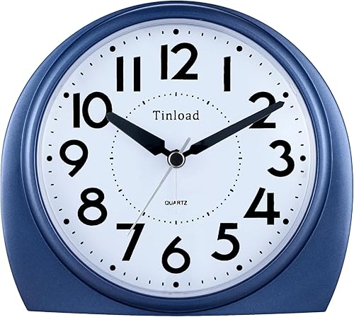 Reloj despertador analógico grande de 5.5 pulgadas, silencioso, sin tictac, despertador suave, sonidos de pitido, aumento de volumen, repetición a