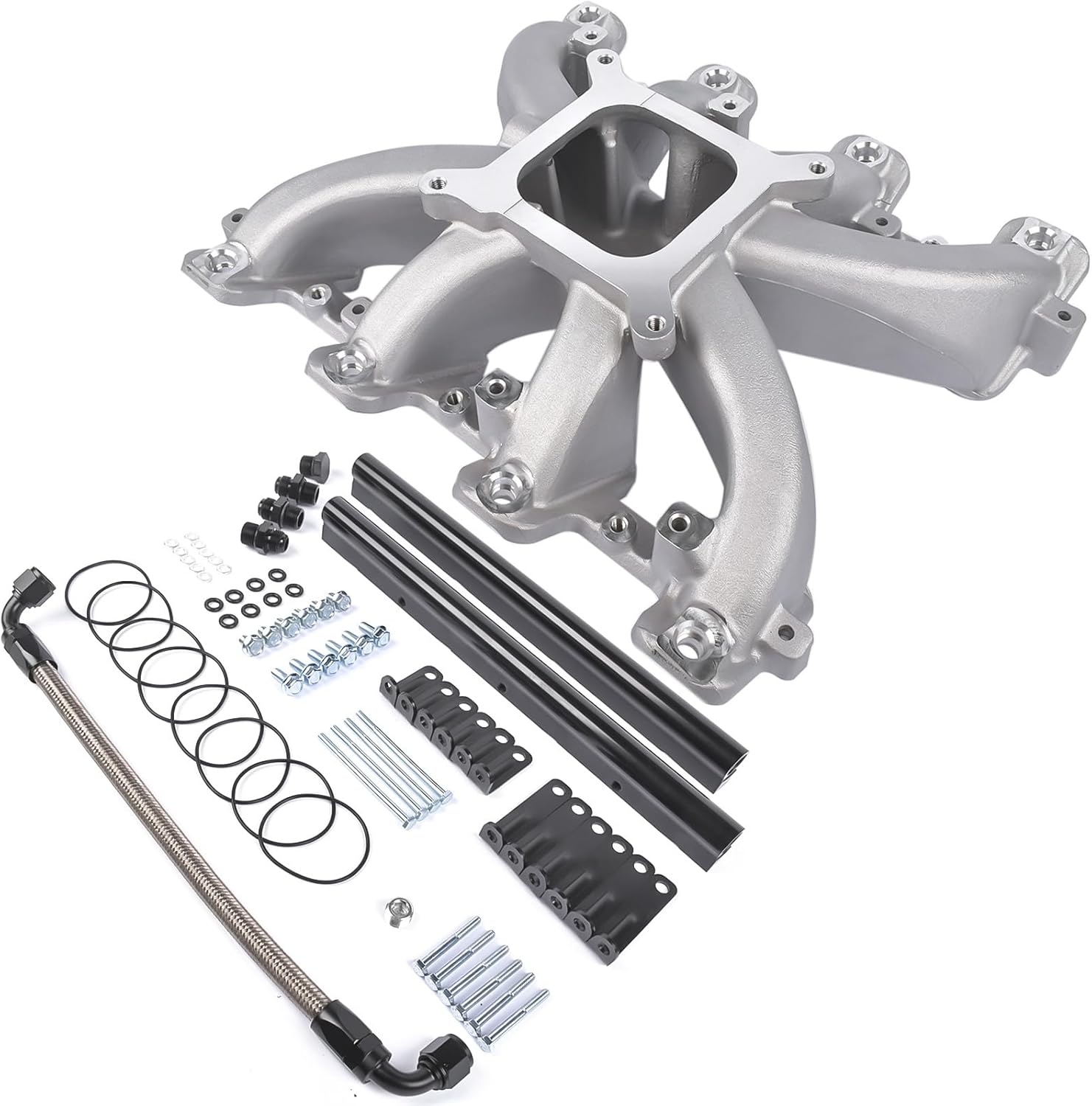 Single Plane with Fuel Rails EFI Intake Manifold Replacement for GM Gen III IV LS Engines 300-137 534-219 HH6313S