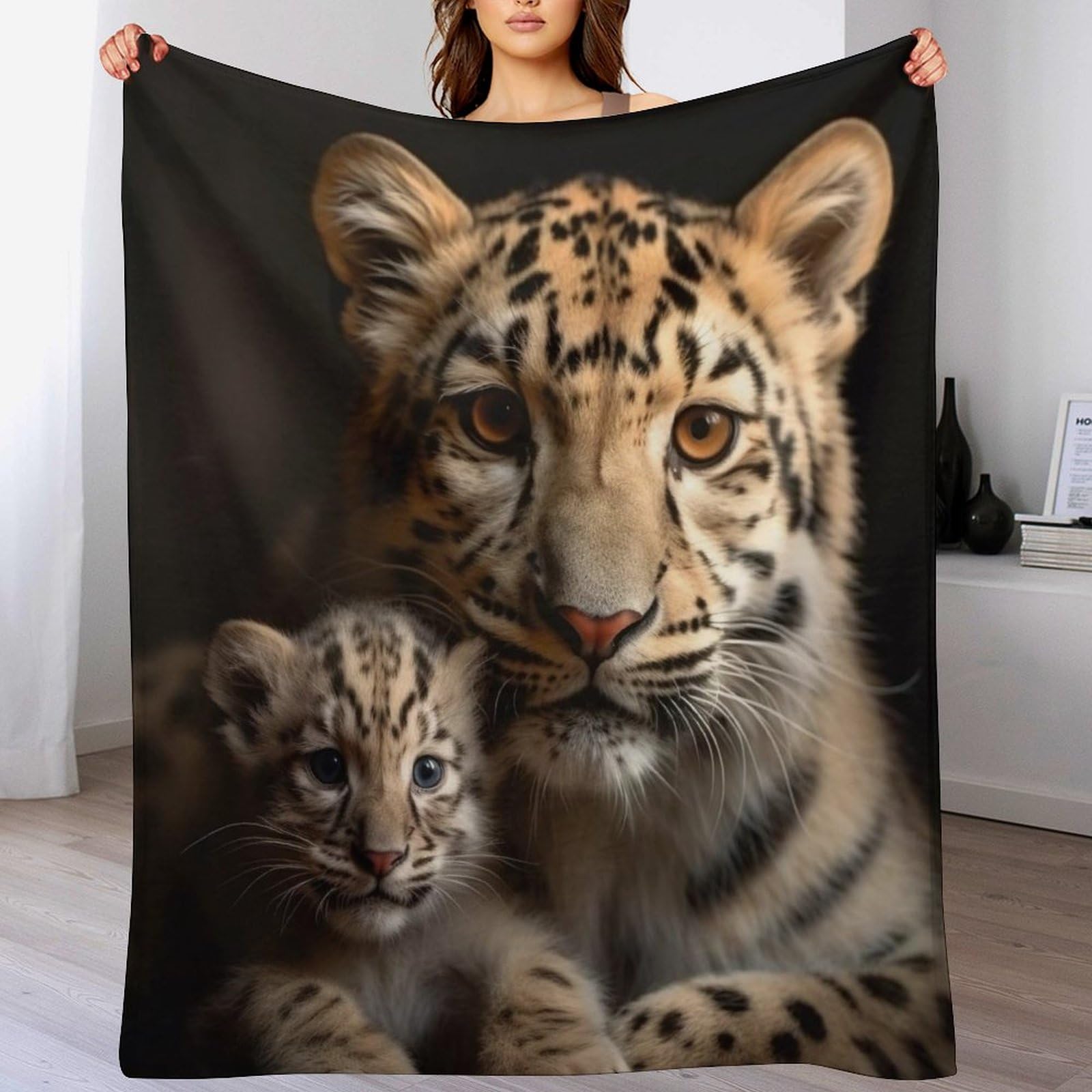 Couverture de canapé chaude motif tigre - Plaid polaire idéal pour vos soirées cocooning