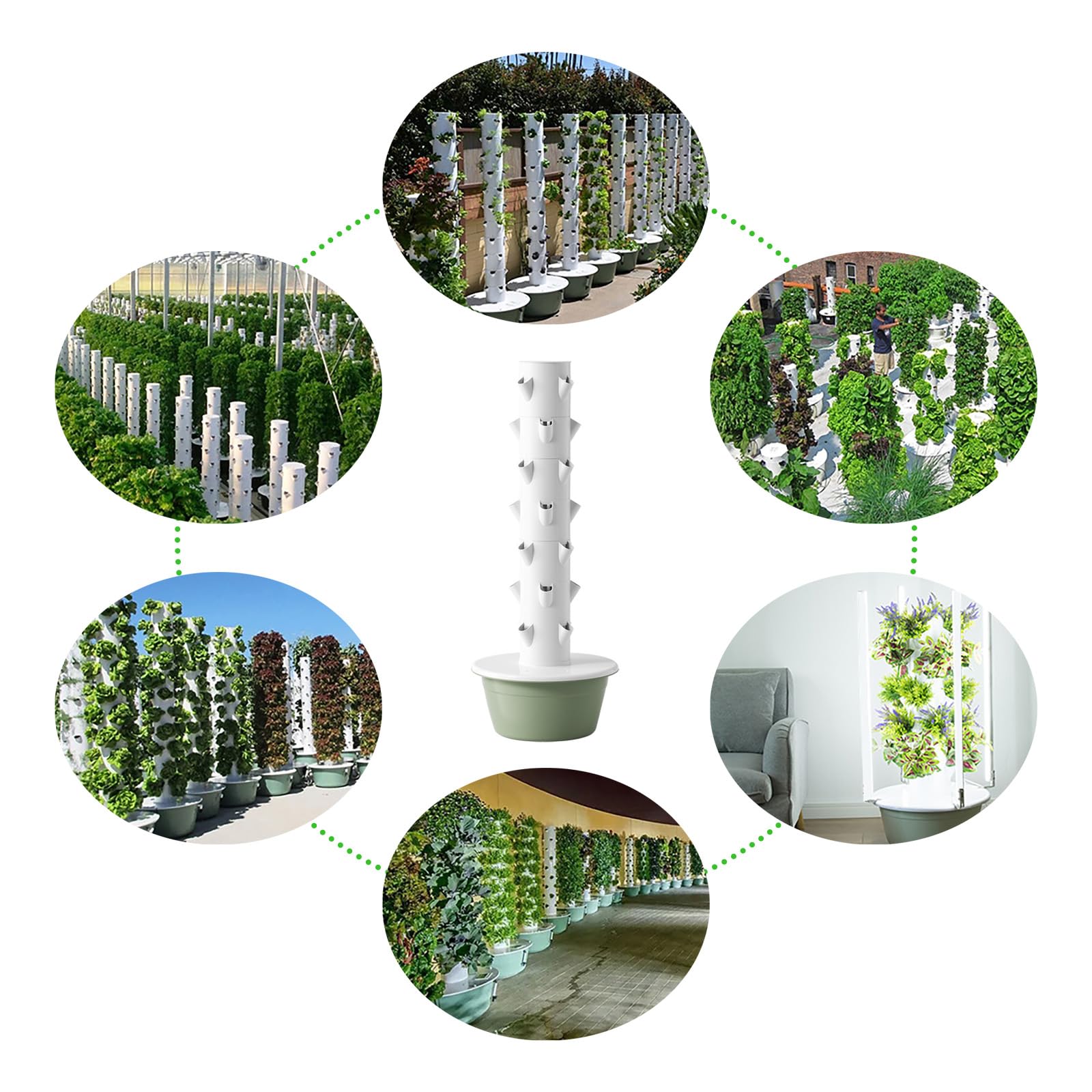 Système de culture hydroponique pour 20 plantes - Tour verticale d'intérieur pour économiser de l'espace - Culture sans sol d'herbes, fruits et légumes - Idéal pour les petits espaces