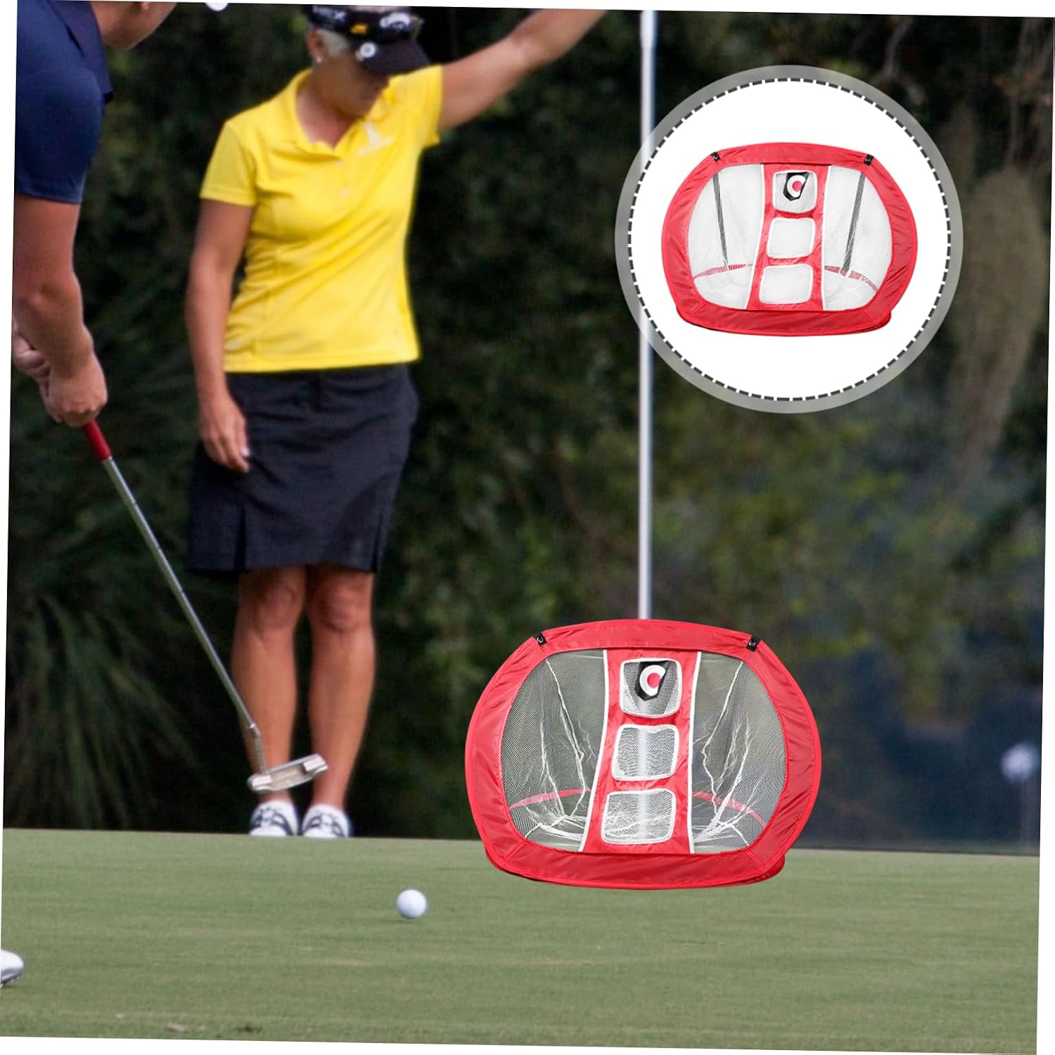 Portable Golf Chipping Net Lightweight Indoor Practice Tool for Backyard Training Material for Golf Enthusiasts Design for Easy Storage