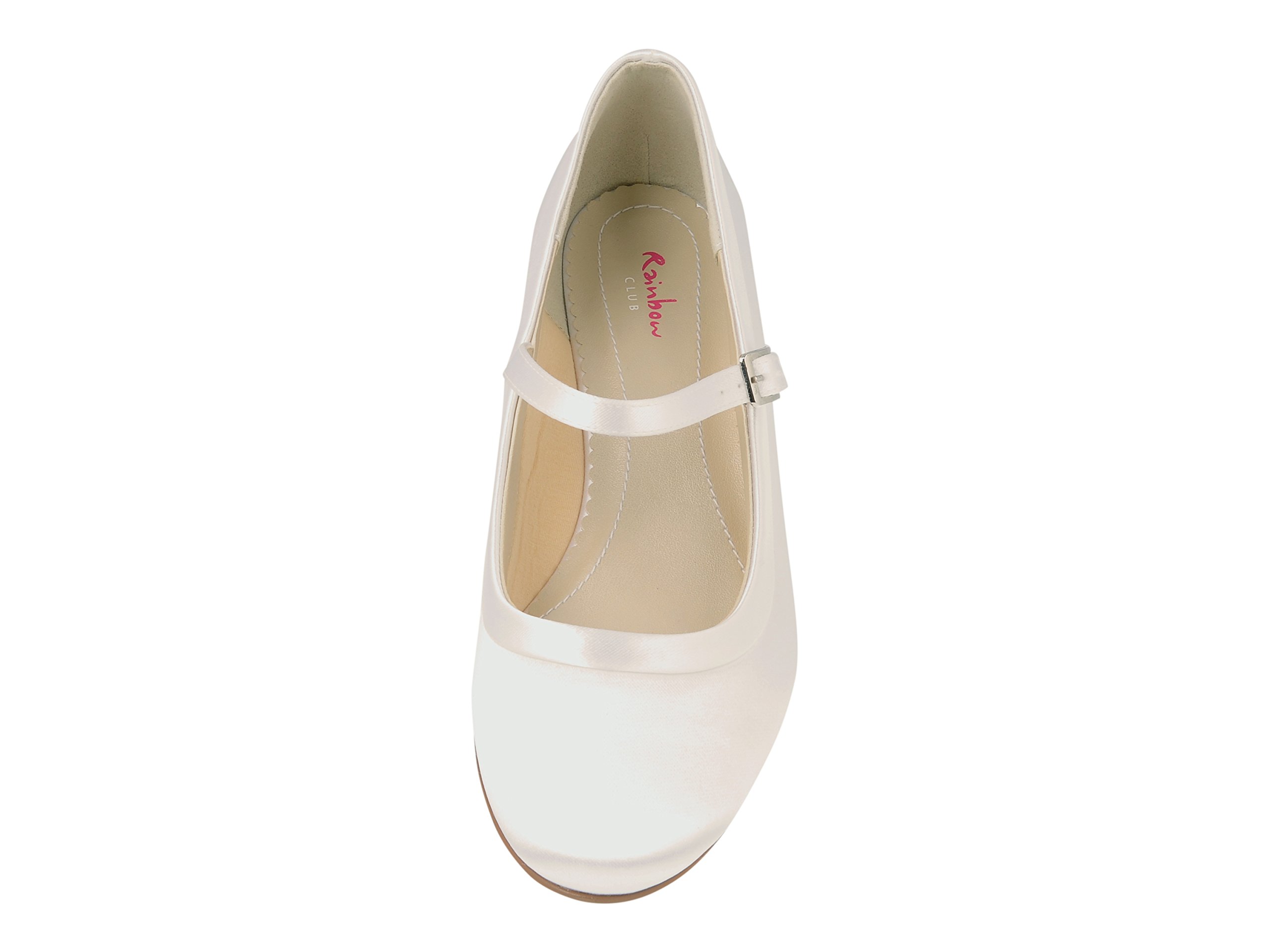 Rainbow Club Brautschuhe Larissa - Damen Pumps gepolstert, Pure White, Satin