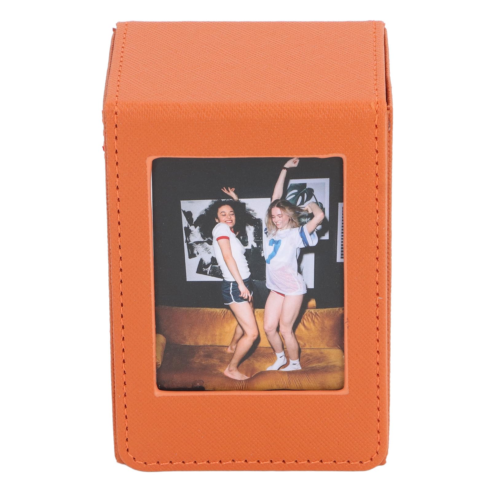 Photocard Storage Case, Picture Holder Storage Case 3 Inch Transparent Cover for Home (Brown)