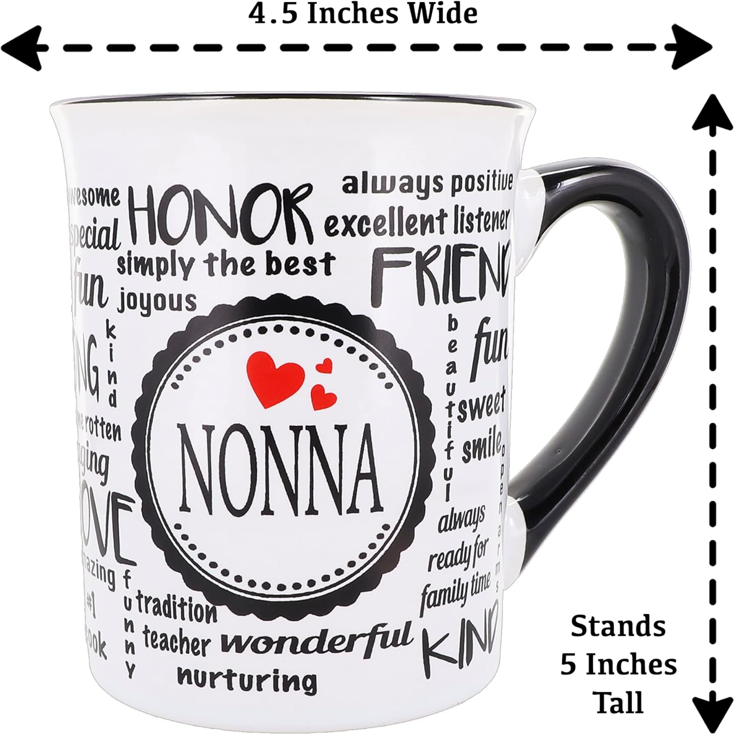 Cottage Creek Mugs - 16oz. Large Ceramic Nonna Coffee Cup - Ideal Stoneware Mug for Kitchen, Office & Home Decor - Gifts for Women, Grandma, Mom, Grandparents - Image 4