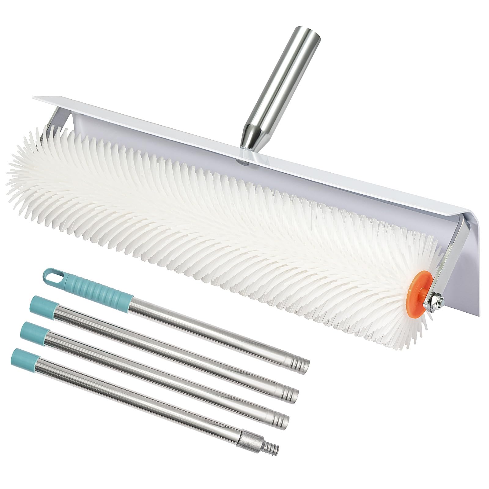 GreenWhim Epoxy Floor Spiked Roller 500mm with 157cm Extension Pole Splash Guard Self Levelling Tools for Eliminating Bubbles and Ensuring Smooth Finishes – Perfect for Epoxy Floor Paint Construction