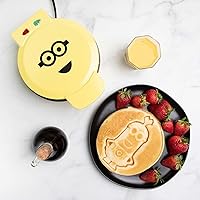 Vista 20 de Uncanny Brands Minions Kevin Fabricante de gofres - Minion icónico en tus gofres - Plancha para gofres