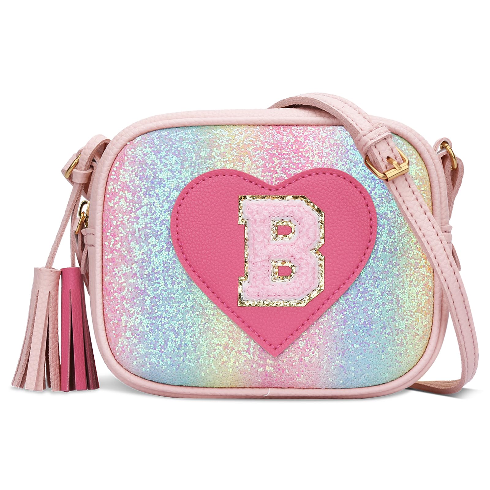 KKXIU Gifts for 3 4 5 6 7 8 Year Old Girls Initial Toddler Purse