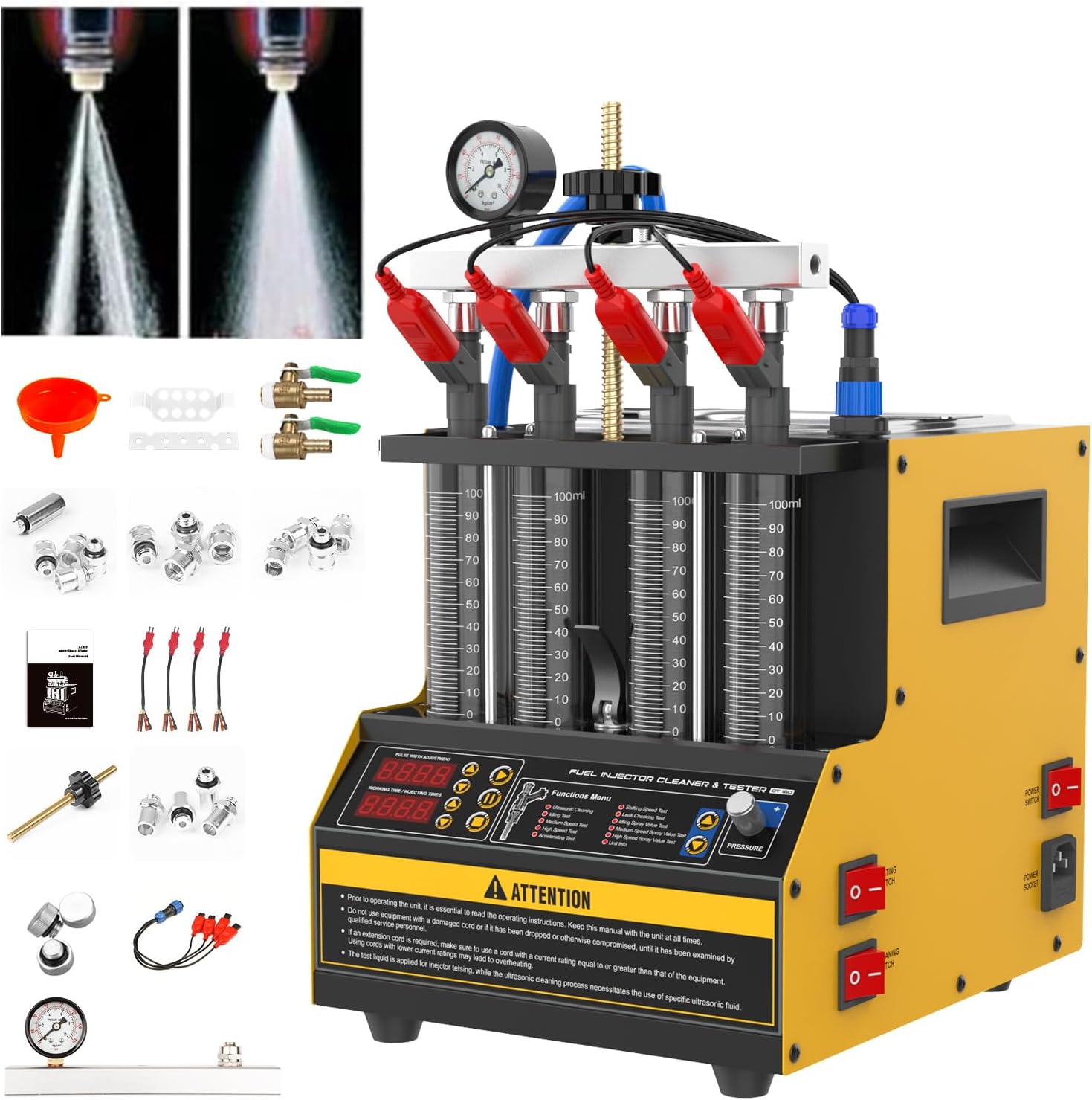 Fuel Injector Cleaner Tester CT160 Heated Injection Systems Cleaners 4Cylinder Petrol Injection