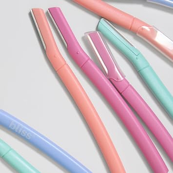 Bliss 8-Pack Curved Dermaplaning Facial Razor Exfoliating Tool for Dry Skin