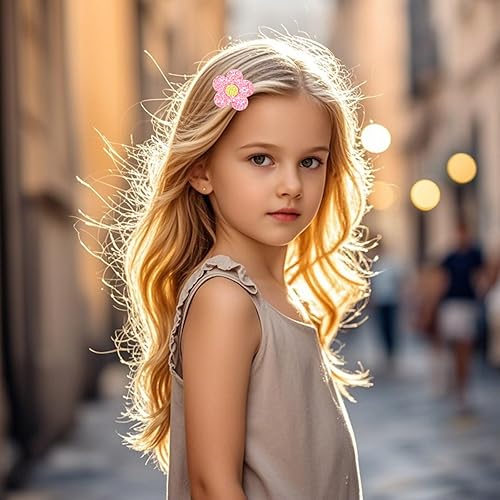 Miniatura 10 de PinkSheep Pinzas para el pelo de mariposa de unicornio para niñas, 8 pares16 paquetes de accesorios para el cabello de niña pequeña, horquillas de