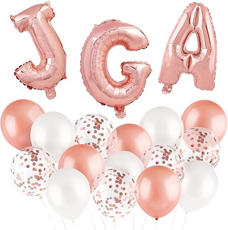JGA Deko Set Rosegold - 35 Ballons Für Perfekten Junggesellinnenabschied