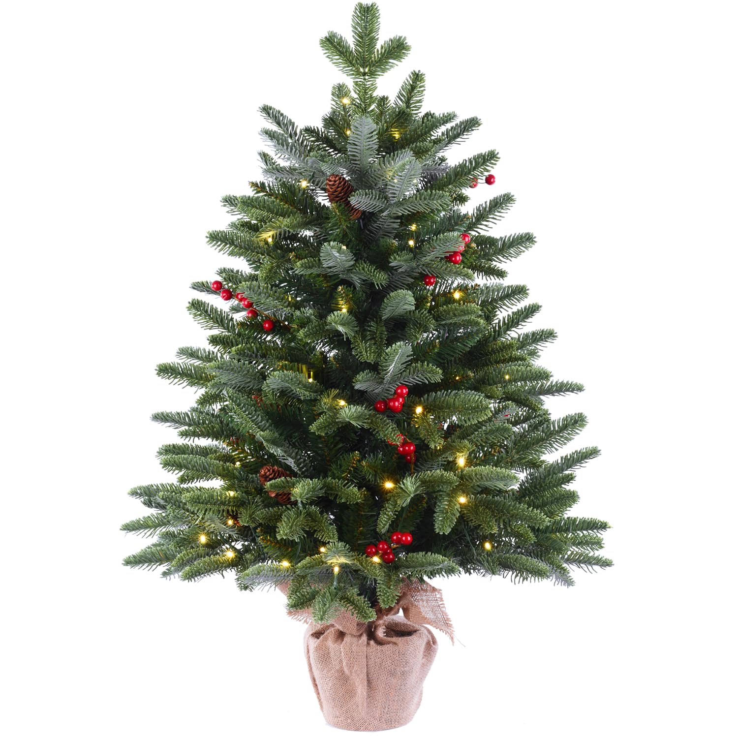 Amazon.com: Amaoasis 3ft Pre-Lit Premium Artificial Christmas Tree