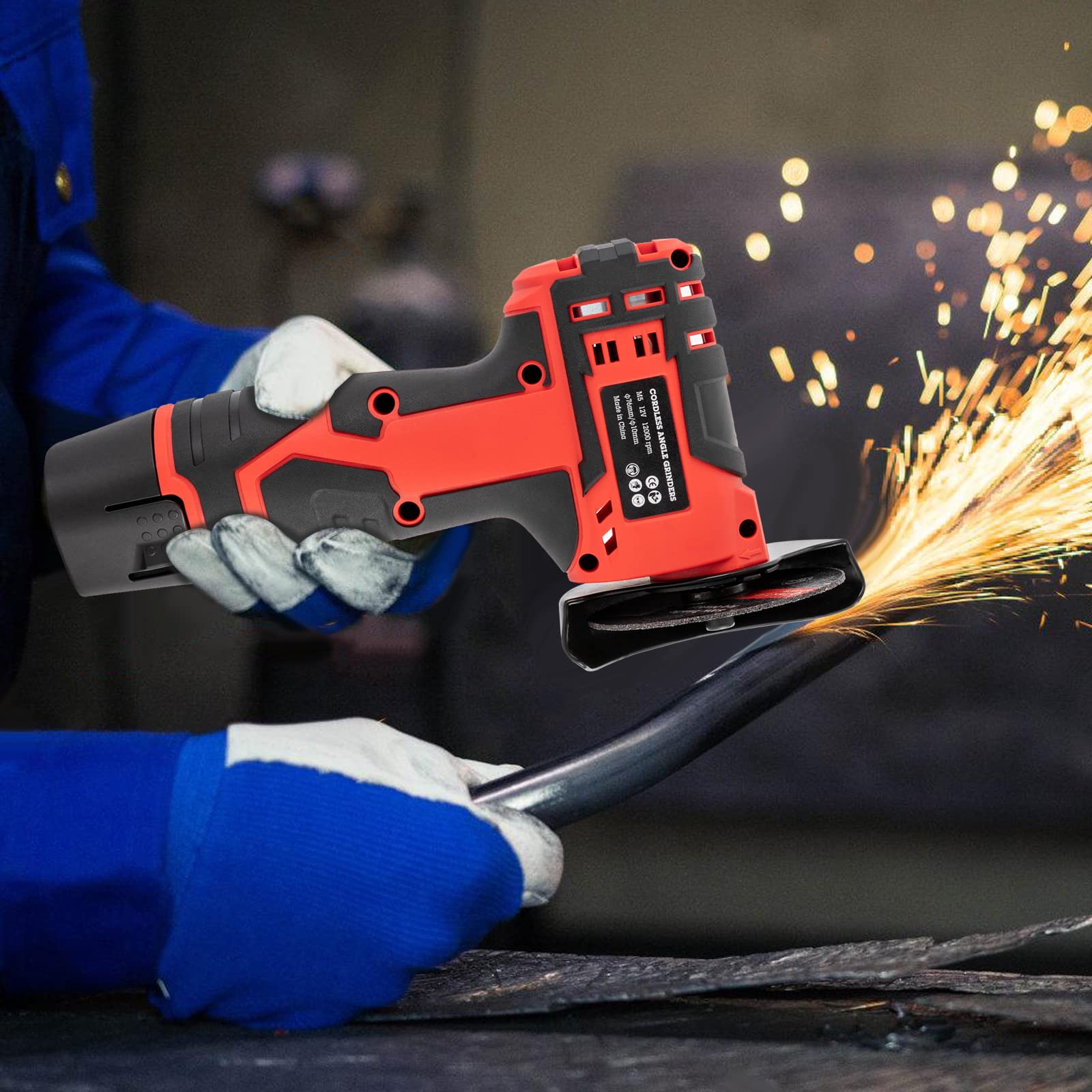 Mini Smerigliatrice Flex 12V 19500 RPM 76 Mm Con Valigetta Mini Smerigliatrice Angolare Flex A Batteria 12V - 76mm, 19500 RPM, 2 Batterie Al Litio, Con Valigetta Smerigliatrice Angolare 12V 76mm - Foto 4