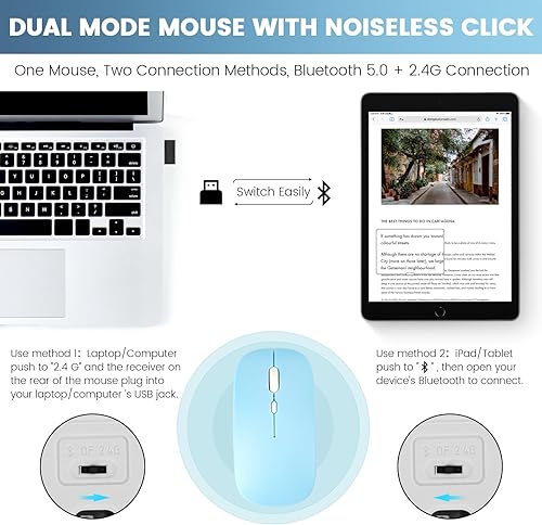 Miniatura 4 de SOPPY Funda con teclado Bluetooth y mouse para iPad de 11 generación (A16) de 11 pulgadas 2025, 10 generación de 10.9 pulgadas 2022, funda