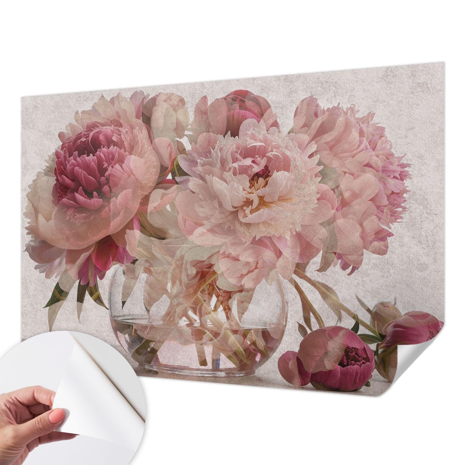 Papel pintado adhesivo para dormitorio juvenil con murales de flores
