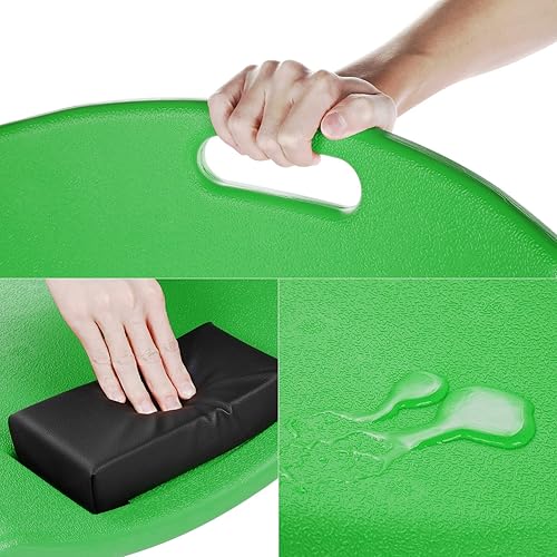 Miniatura 25 de DNA MOTORING Enredadera de plástico de perfil bajo de 40 pulgadas con reposacabezas acolchado, bandejas de herramientas y 6 ruedas, verde