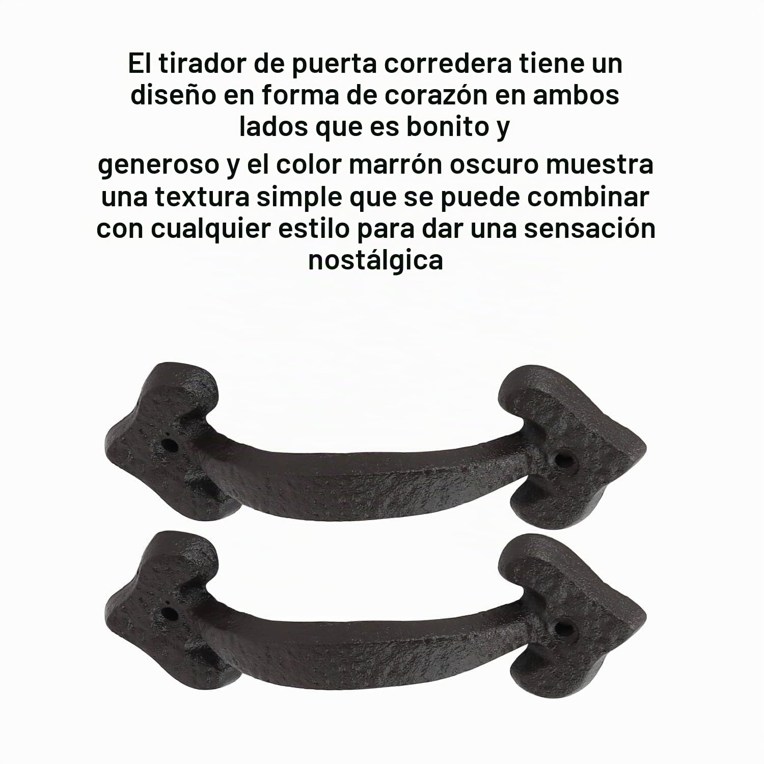 2 Piezas Manija de la Puerta de Granero, Tirador de Puertas de Hierro Fundido, Gran Espacio de Agarre, Tirador de Puerta se Utiliza para Cobertizos de Puertas, Garajes(Longitud 170 mm)