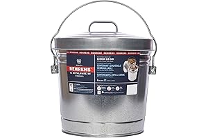 Behrens Galvanized Steel Locking Lid Trash Can With Weatherproof Storage