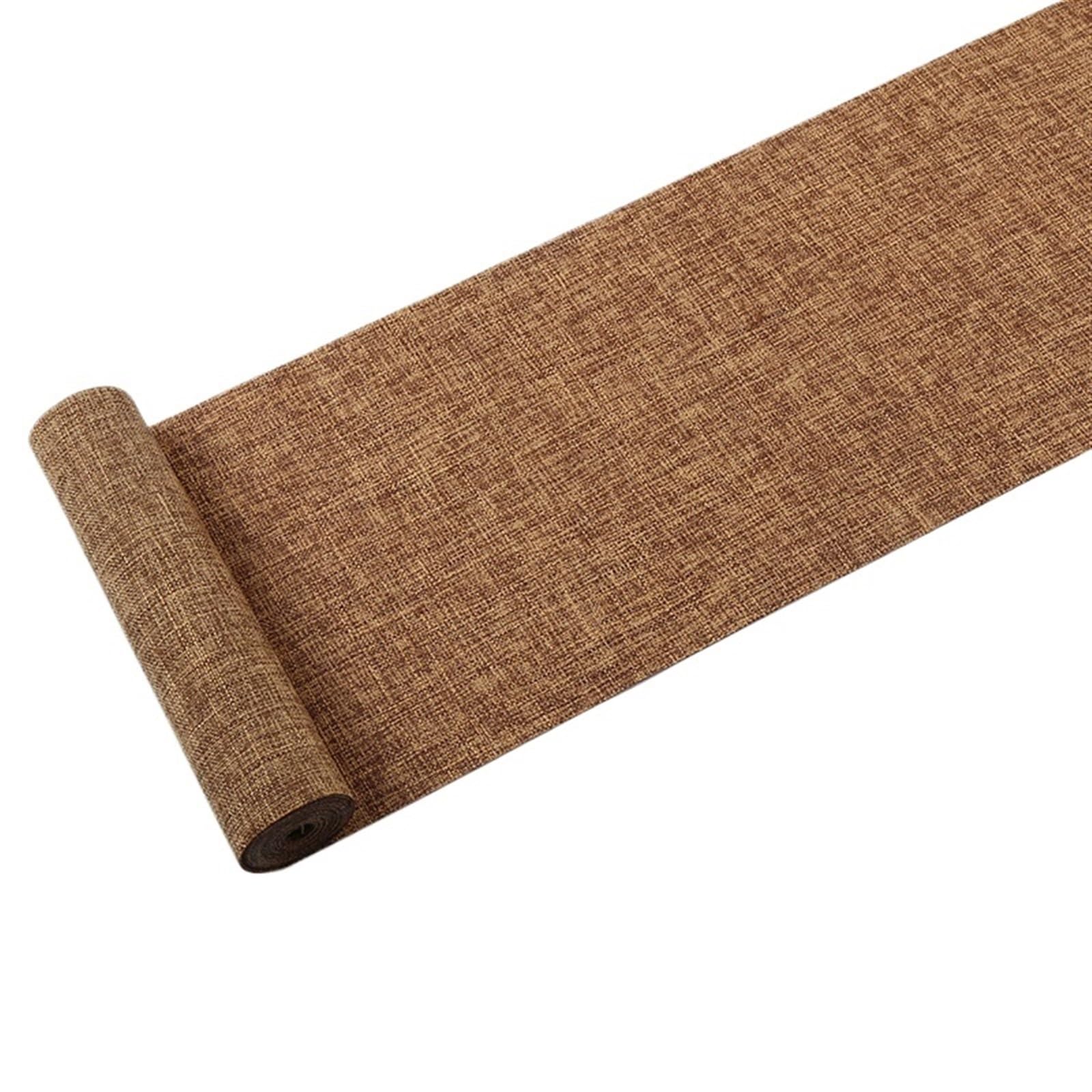Table Runner Table Runner Waterproof Linen Natural Cloth for Wedding Party Restaurant Decor TV Cabinet Decorations(Brown,20X210cm)