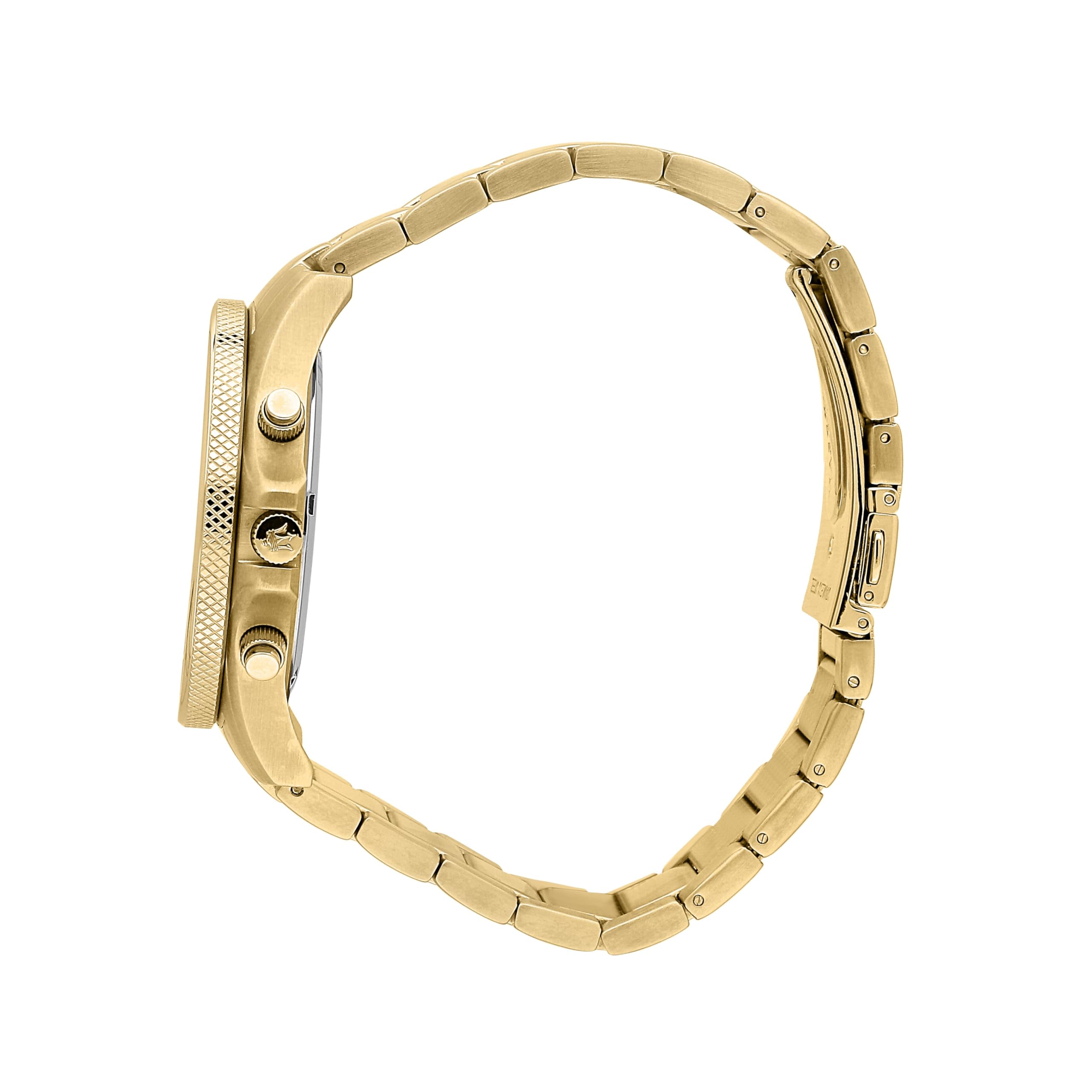 Maserati Reloj para Hombre, Colección Sfida, en Acero Inoxidable, PVD Oro Amarillo, con Correa de Acero Inoxidable - R8873640005