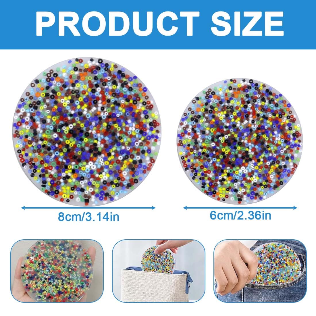 NHQZ 2 Pezzi Picky Pad Fidget Toy, Silicone Fidget Toy, Skin Picking Fidget Toys, Giocattoli Antistress per la Pelle Picking, Picky Pad Fidget per Alleviare lo Stress e L'ansi, Circolar