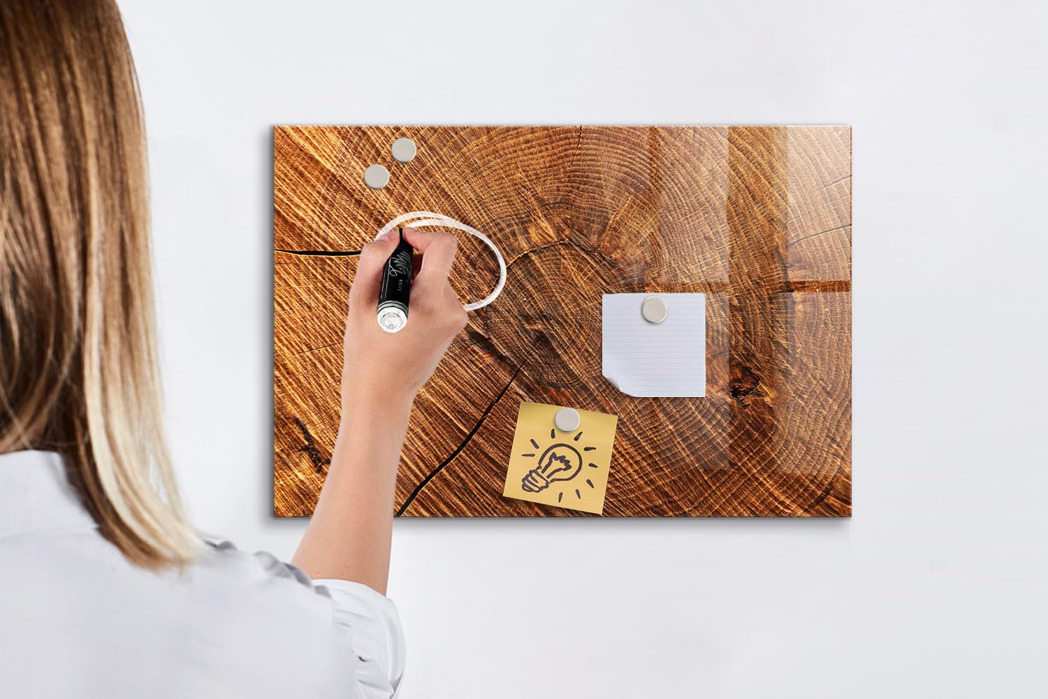 Pizarra magnética decorativa 60x40 cm | Madera decorativa