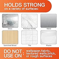 Vista 5 de Kalami 18 estantes de vinilo para discos de vinilo autoadhesivos, soportes de discos de acrílico transparente, sin taladro, para cubiertas