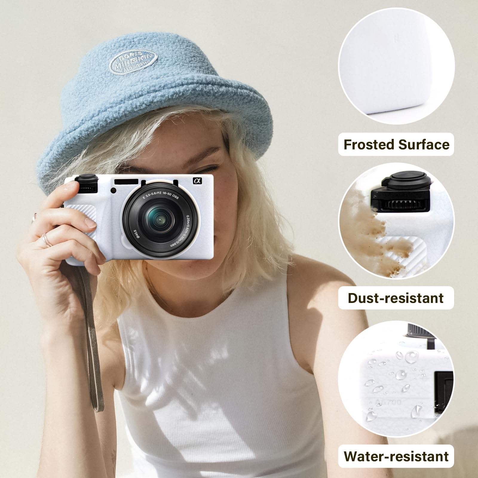 A6700 Camera Case Accessoires Kit - Siliconen Beschermhoes voor Sony