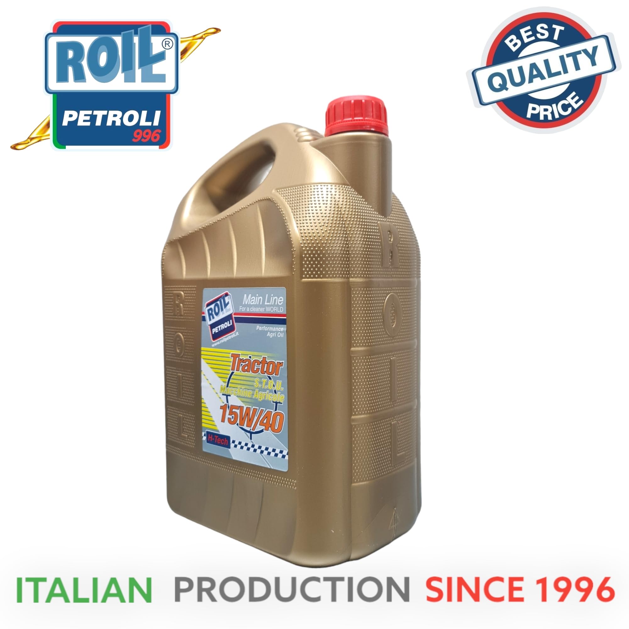 Roil Tractor 15W/40 S.T.O.U. Olio per Trattori, Macchiene Agricole e Mezzi Movimento Terra