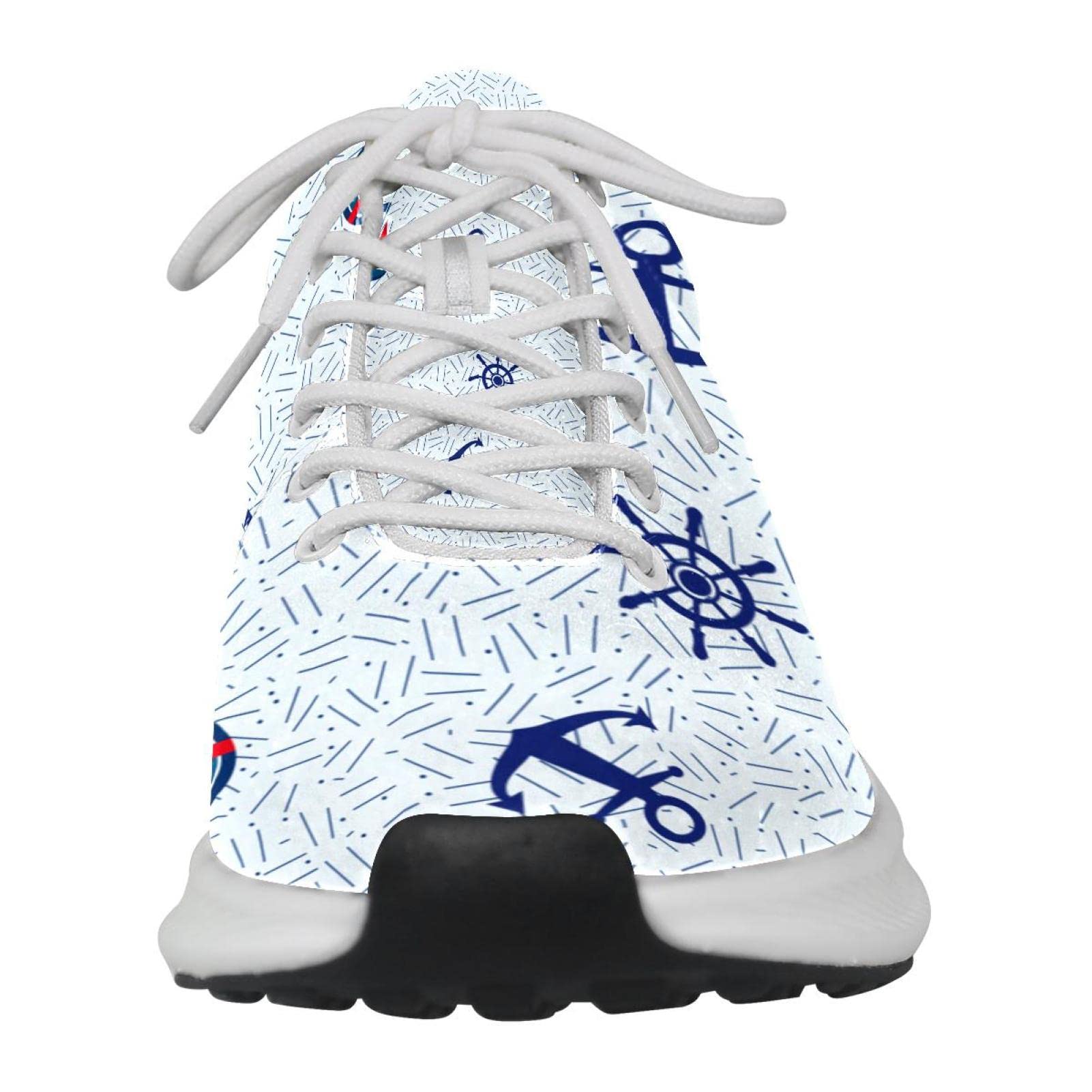 Scarpe da ginnastica uomo personalizzate Scarpe da passeggio leggere Running Athletic Casual Sneakers Ocean Anchor Barca a vela Compass, multicolore, 41 1/3 EU