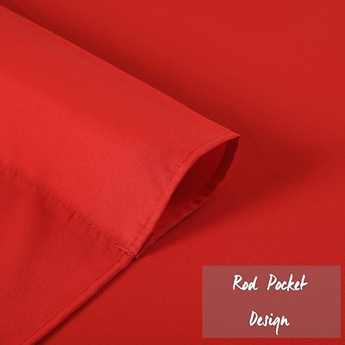 Miniatura 6 de MoKoHouse Telón de fondo rojo de 10 x 8 pies para fiestas, cortina de fondo rojo grueso para fiestas de Navidad y cumpleaños, 2 paneles de 5 x 8 pies