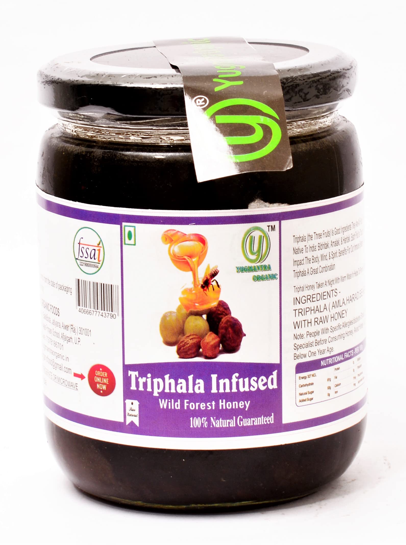 Yugmantra Organic Foods - 100 % Pure Triphala (Trifala) with Raw Natural Honey with Natural triphala granuals (TRIPHALA)