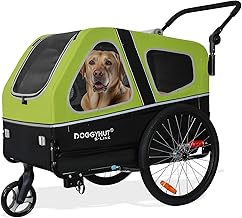 Doggyhut S-Line XL Hundeanhänger & Hundebuggy mit Federung 2 in 1 Hunde Fahrradanhänger Jogger gefedert bis 45 kg