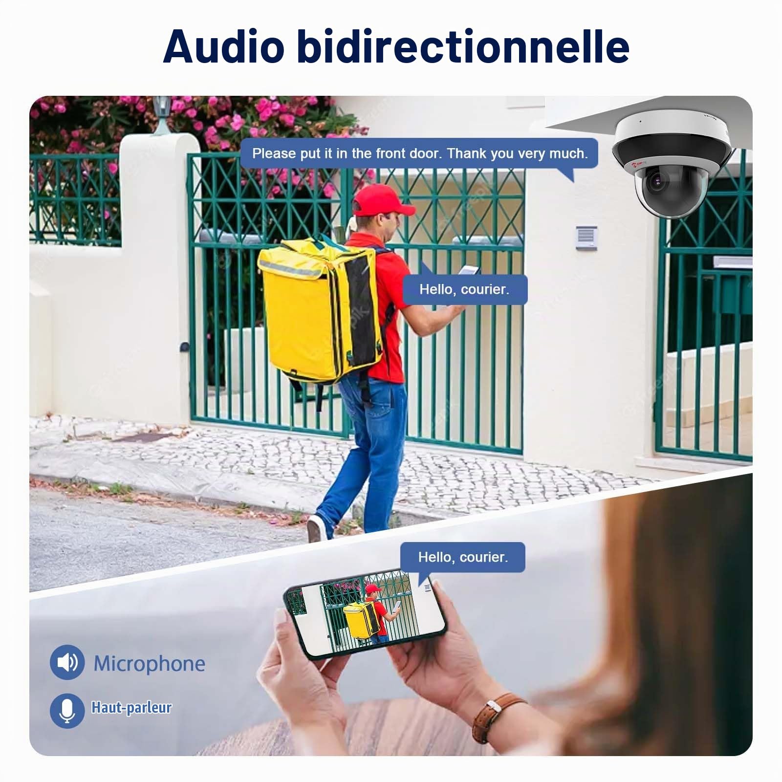 Anpviz 4MP PTZ IP Caméra de Sécurité Extérieur PoE, Zoom Optique 4X