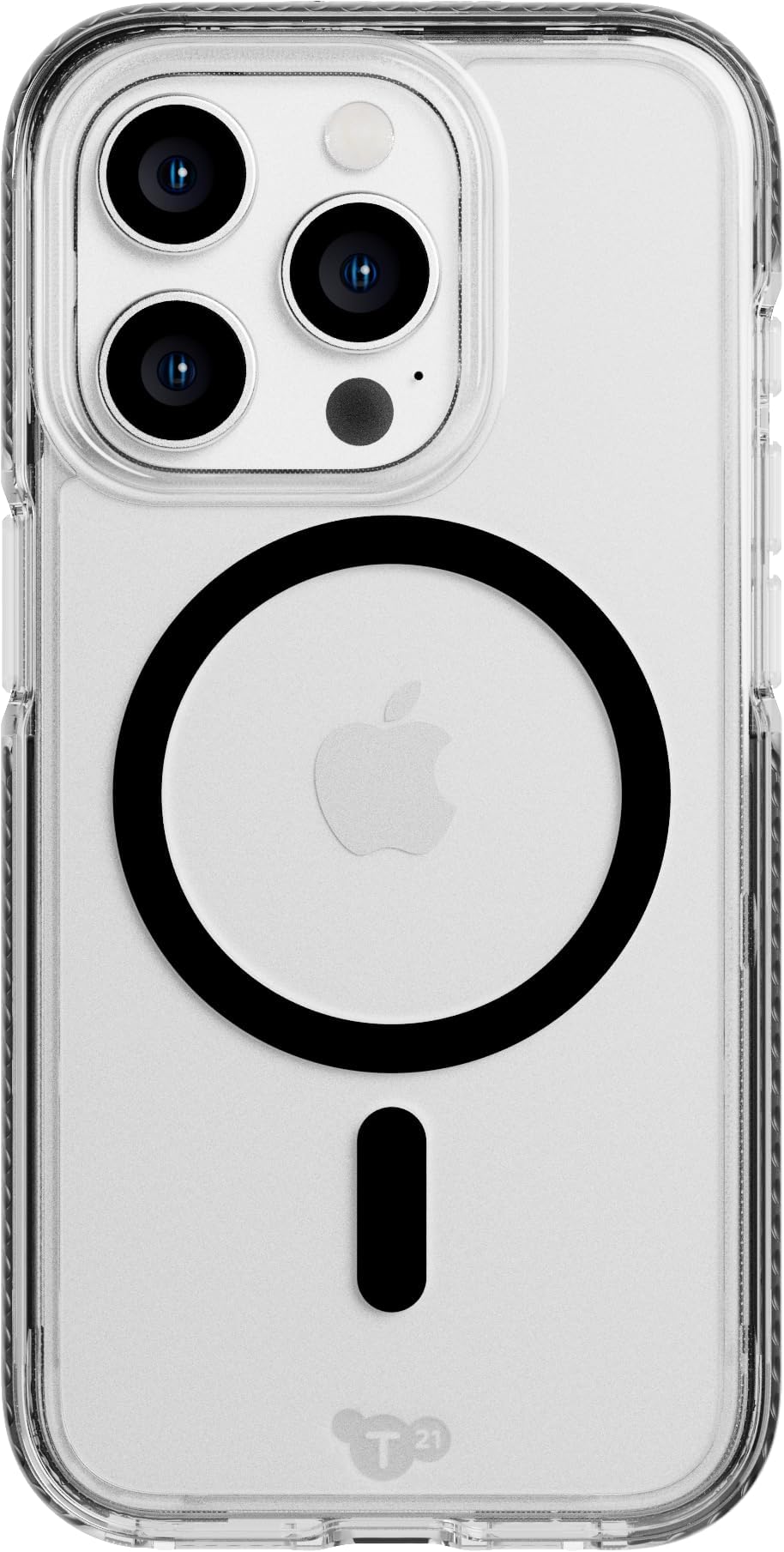 - Tech21 Evo Crystal case for iPhone 15 Pro - Compatible with MagSafe - Impact Protection Case - Graphite Black