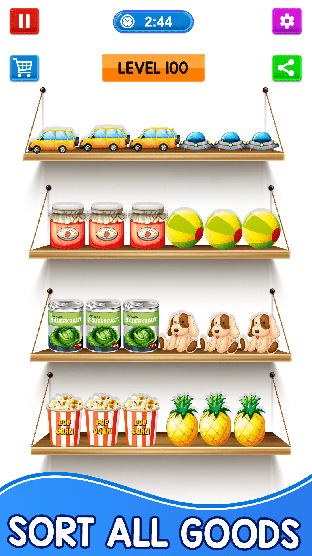Goods sorting match 3. Goods sorting match 3