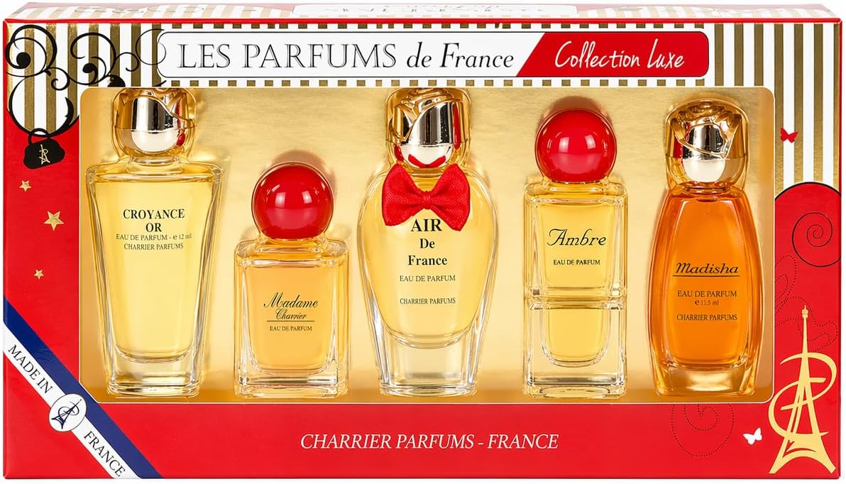 Charrier Parfums of France "Collection Luxe" hediye seti 5 minyatür Eau de Parfum - 49, 7 ml
