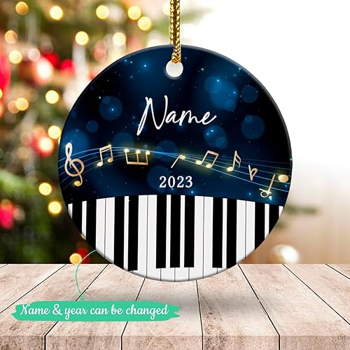 Vista 57 de Adorno de cerámica personalizado para la segunda Navidad del bebé, vaca lechera Feliz Navidad 2025, regalo personalizado para los amantes