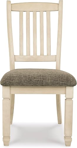 Miniatura 8 de Signature Design by Ashley Bolanburg - Juego de 2 sillas tapizadas de comedor de 20 pulgadas, color blanco antiguo Blanco,Negro