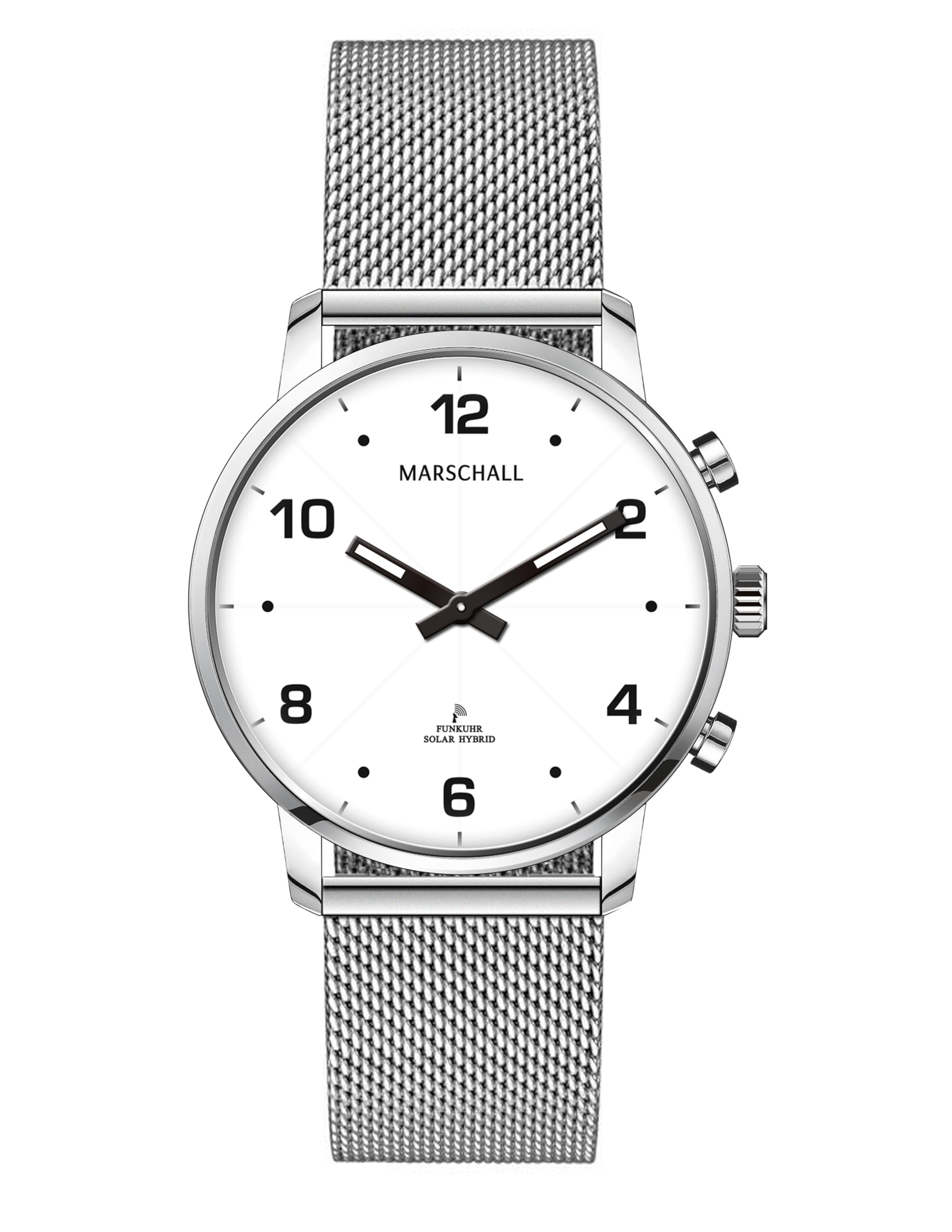 Marschall Deutsch sprechende Unisex Armbanduhr I Mit Soloarpanel I 1150W I Für Blinde, Senioren und Demenzkranke I Datum- und Zeitansage