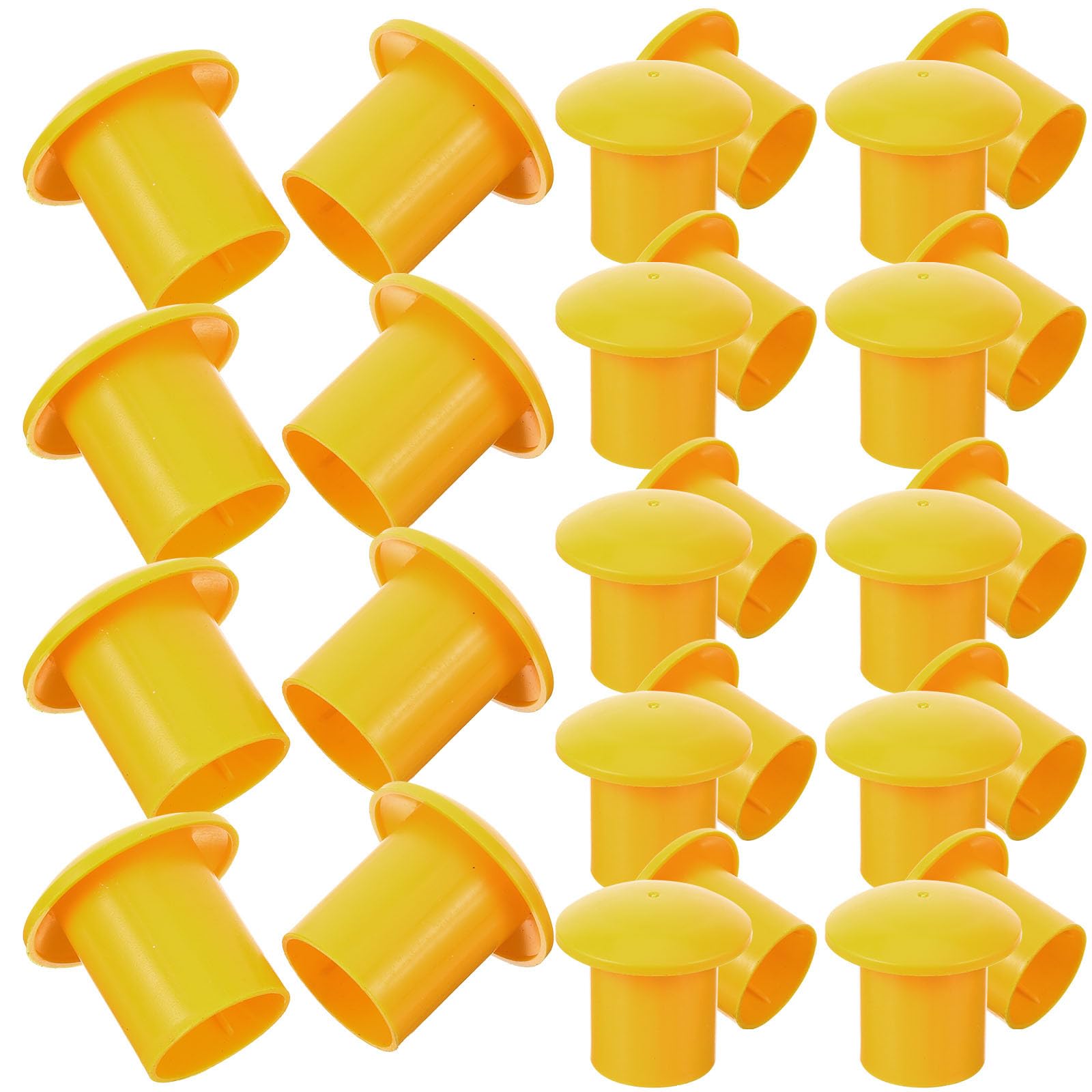 MAGICLULU 50pcs Yellow Plastic Rebar Mushroom Caps Rebar End Protectors 25-32mm Safety Covers for Construction Stake Protection