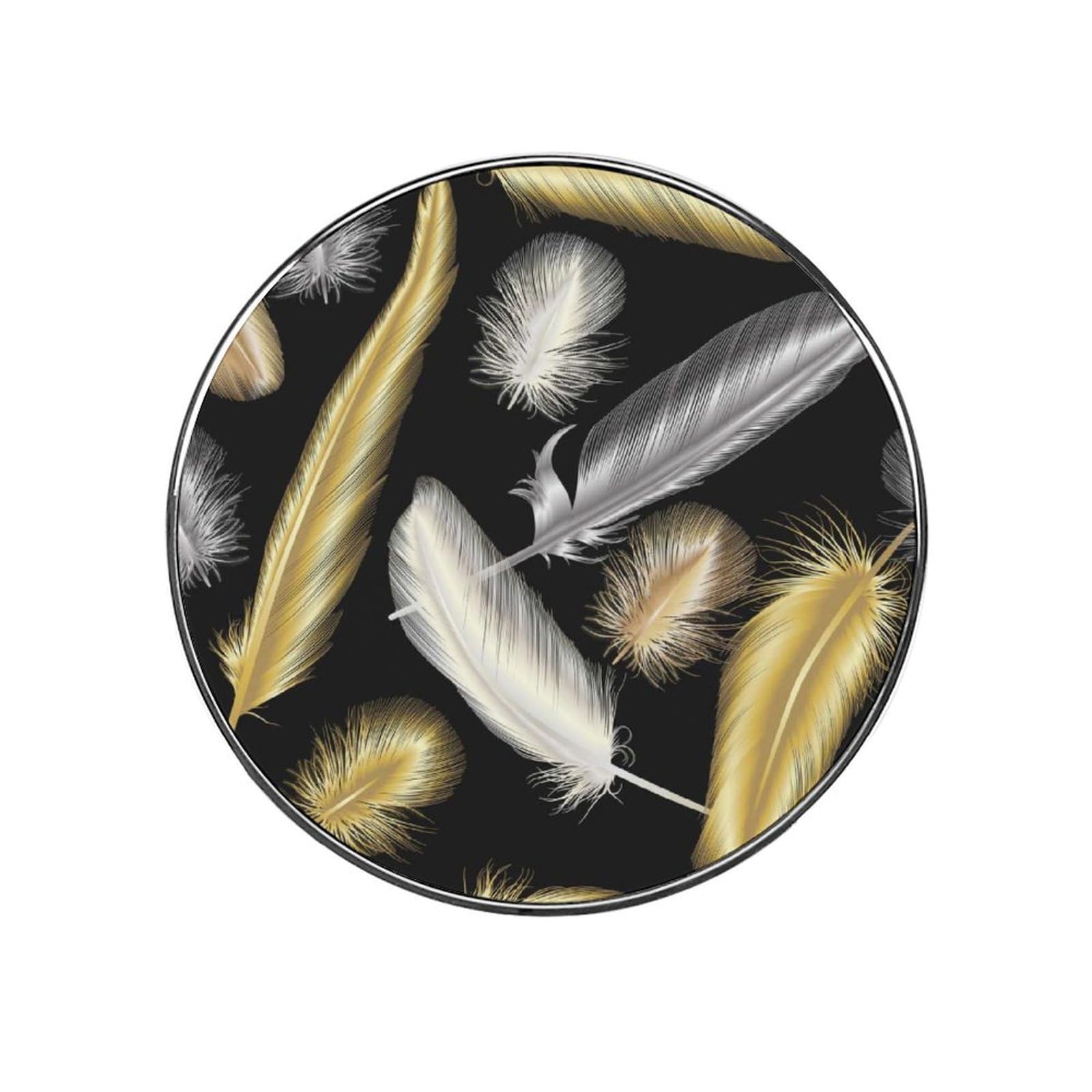 Golden Feather Alloy Fridge Magnet For Office Cabinet Refrigerator Whiteboard Photo