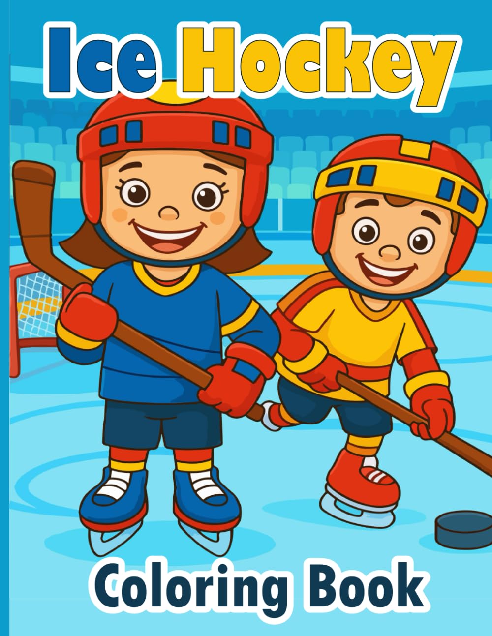 Ice Hockey Coloring Book: 30+ simple coloring pages for children aged 3 and up