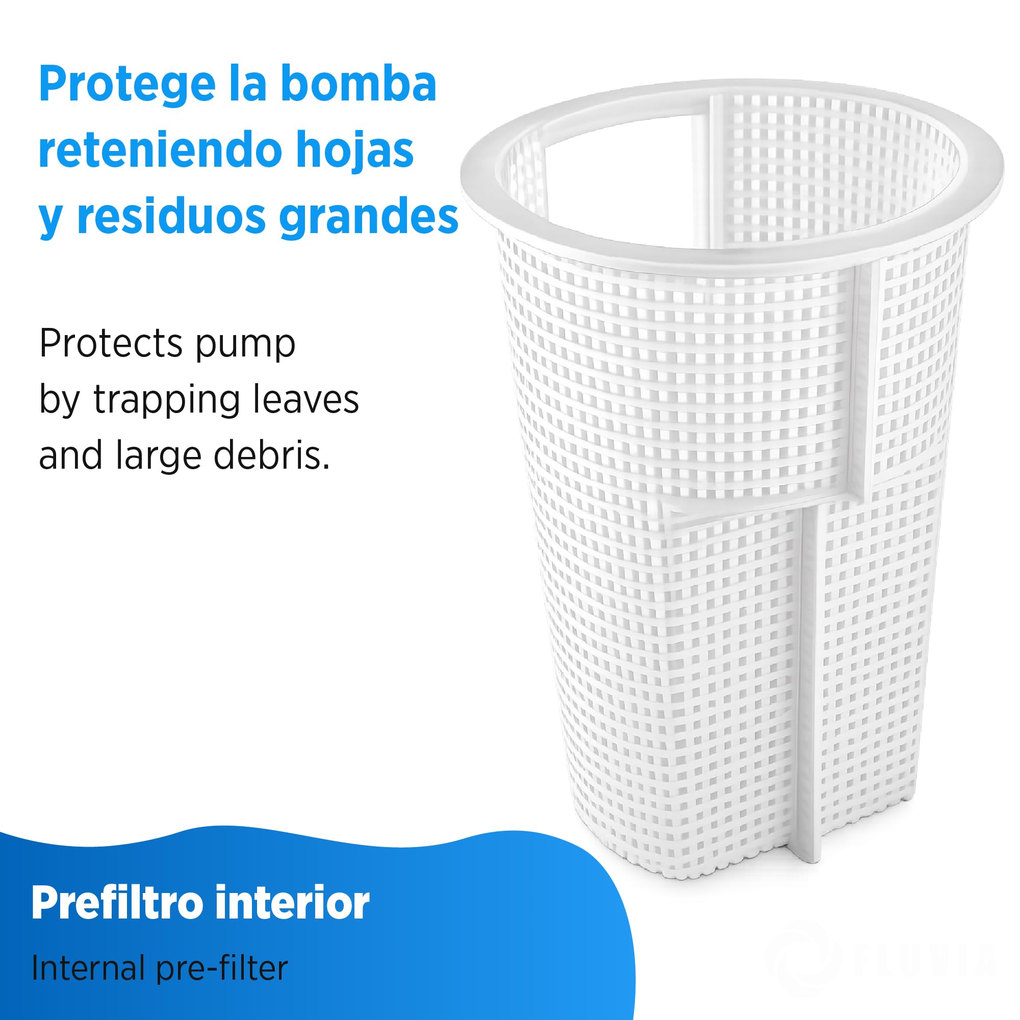 Bomba de Piscina Autoaspirante PQS Classic | Prefiltro Integrado | Bajo Ruido | Motor Monofásico 230V | Protección IPX5 | Fluvia (1,5 CV (15 m³/h))