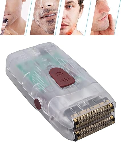 Miniatura 3 de Afeitadora inalámbrica, maquinilla de afeitar eléctrica impermeable para hombre, carcasa transparente, carga USB para el hogar para viajes