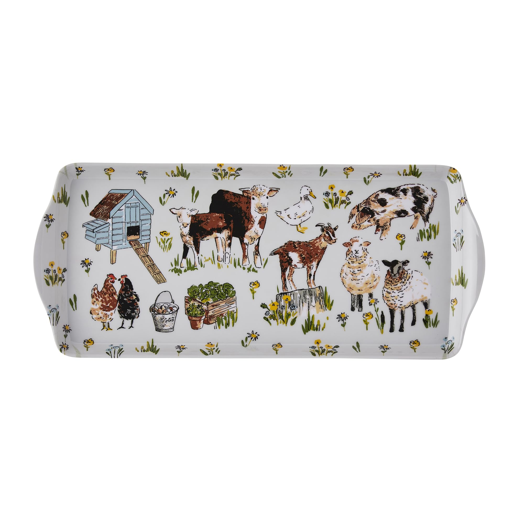 Ulster Weavers Unisex Grey 'Portman Farm' Animal Print 70% Polypropylene Small Tray In