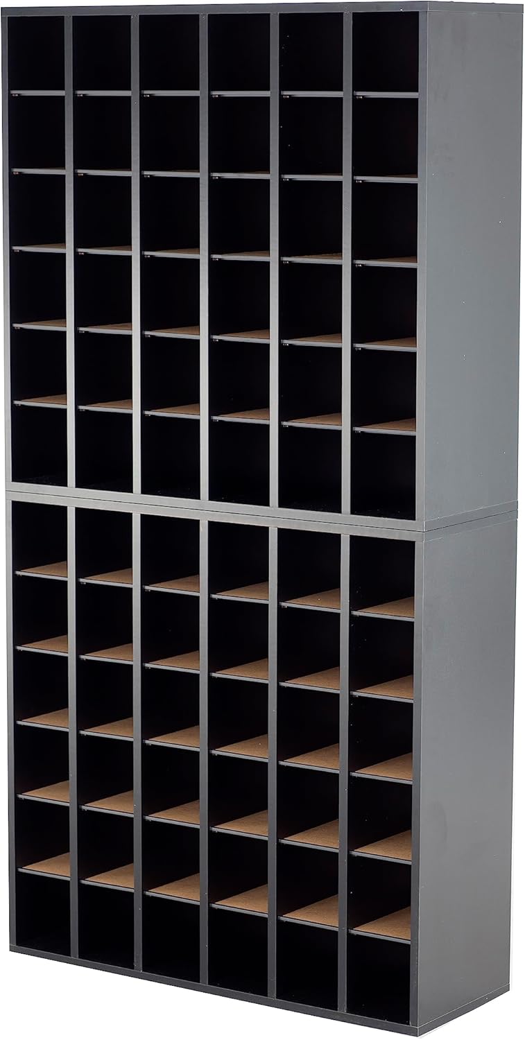 Safco Wood Mail Sorter 7766GR, Laminate Finish - 36 Compartments, Oversized Envelopes, Durable 3/4" Compressed Wood - Home, Office & Classroom Mailbox Organization : Office Products