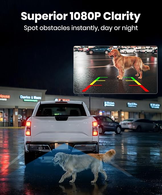 AUTO-VOX 2 Solar Wireless Backup Camera: Dual Antenna for Stable Live View